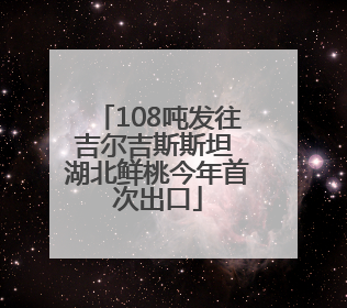 108吨发往吉尔吉斯斯坦 湖北鲜桃今年首次出口
