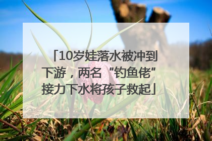 10岁娃落水被冲到下游，两名“钓鱼佬”接力下水将孩子救起