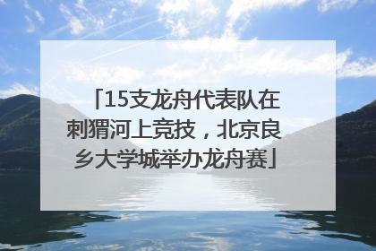 15支龙舟代表队在刺猬河上竞技，北京良乡大学城举办龙舟赛