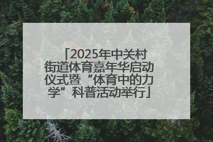 2025年中关村街道体育嘉年华启动仪式暨“体育中的力学”科普活动举行