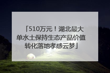 510万元！湖北最大单水土保持生态产品价值转化落地孝感云梦