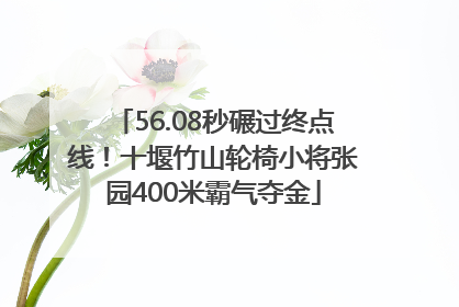 56.08秒碾过终点线！十堰竹山轮椅小将张园400米霸气夺金