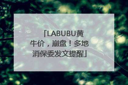 LABUBU黄牛价，崩盘！多地消保委发文提醒